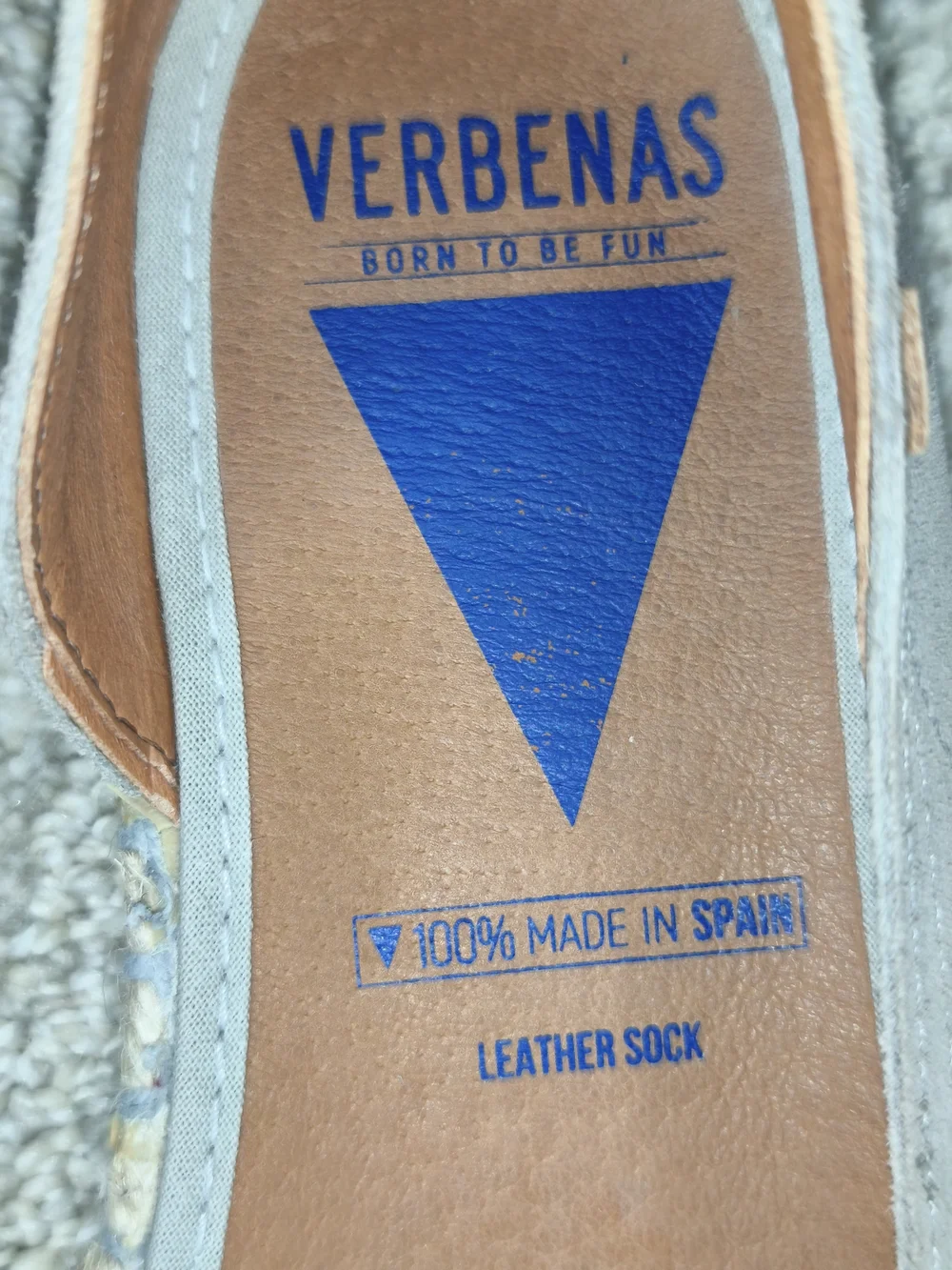 Verbenas Cruz Women's Gray Suede Peep Toe Espadrille Flats Shoes MadeIn Spain 39